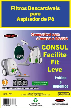 Filtro Aspirador De Pó Consul Facilite Fit Leve