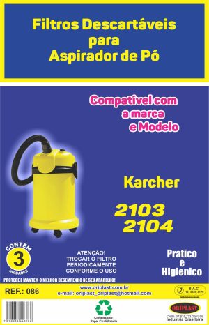 Filtro Aspirador De Pó Karcher 2103/2104