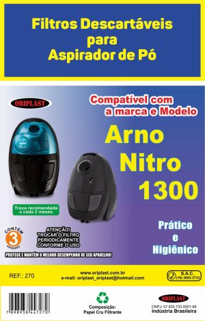 Filtro Aspirador Pó Arno Nitro 1300