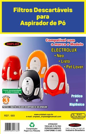 Filtro Aspirador Electrolux Neo/Listo/Pet Lover