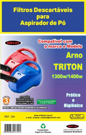 Filtro Para Aspirador De Pó Arno Triton