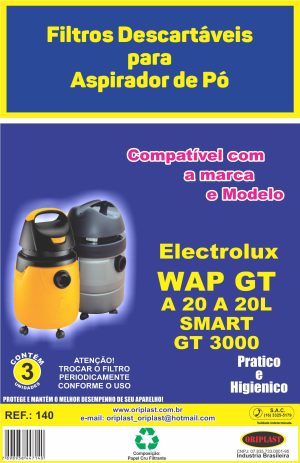 Filtro Aspirador De Pó Electrolux WAP GT/A20/A20l Smart/GT 3000